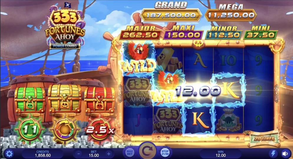 333 Fortunes Ahoy Power Combo Slot